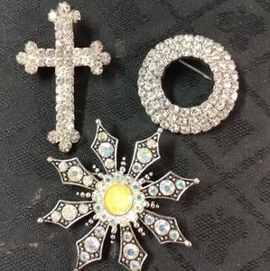 Crystal Brooches, variety